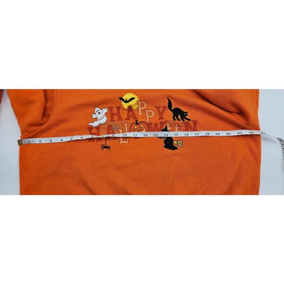 Vtg Holiday Editions Women's M Orange Halloween Crewneck Sweater - Picture 4 of 7